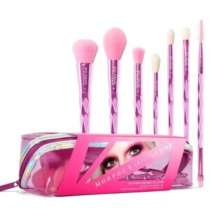 Morphe x Jeffree Star Starberry Brush Set Pink Makeup Brushes with Bag 7 Piece